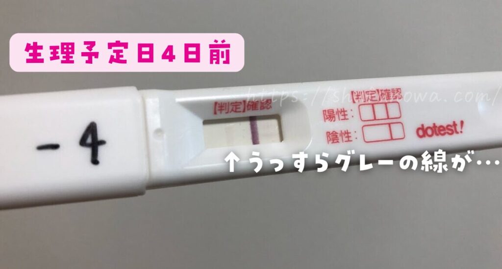 生理予定日4日前のドゥーテスト
